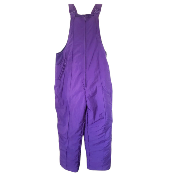 NEW MOVES Vintage Purple Bib Snow Pants Adjustable Kids Size 10 - Picture 2 of 12